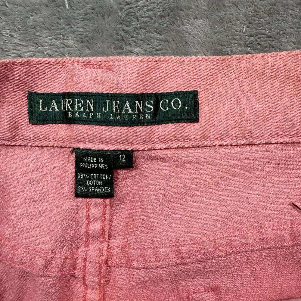 Lauren Jeans Co Jeans Women’s 12 Coral Crop Denim Straight Leg Summer Casual - Picture 5 of 10